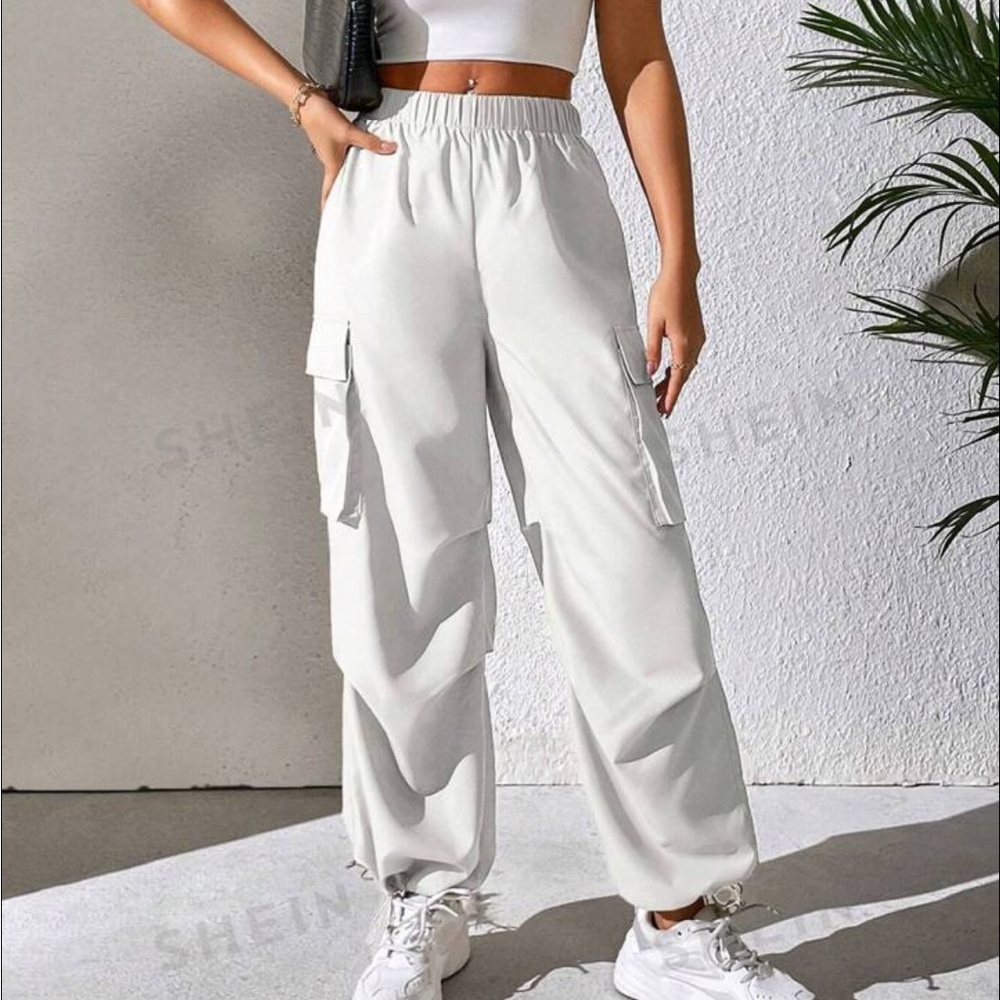 White Cargo Pants